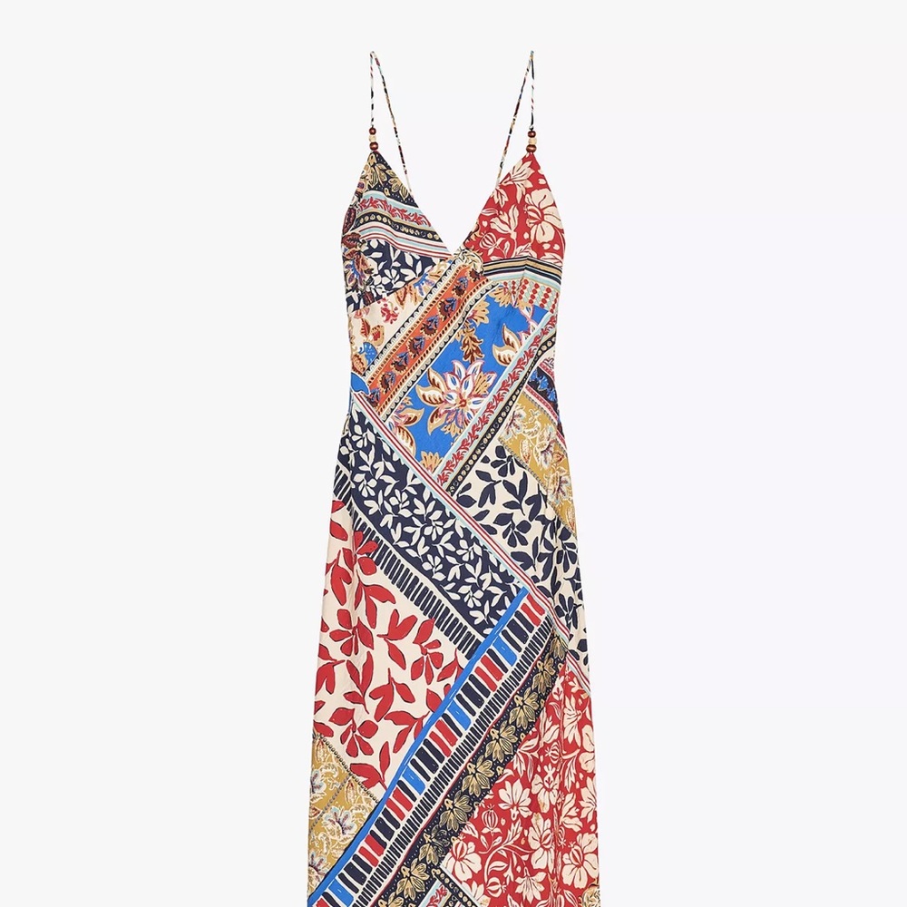 Zara Patchwork Print Midi Dress